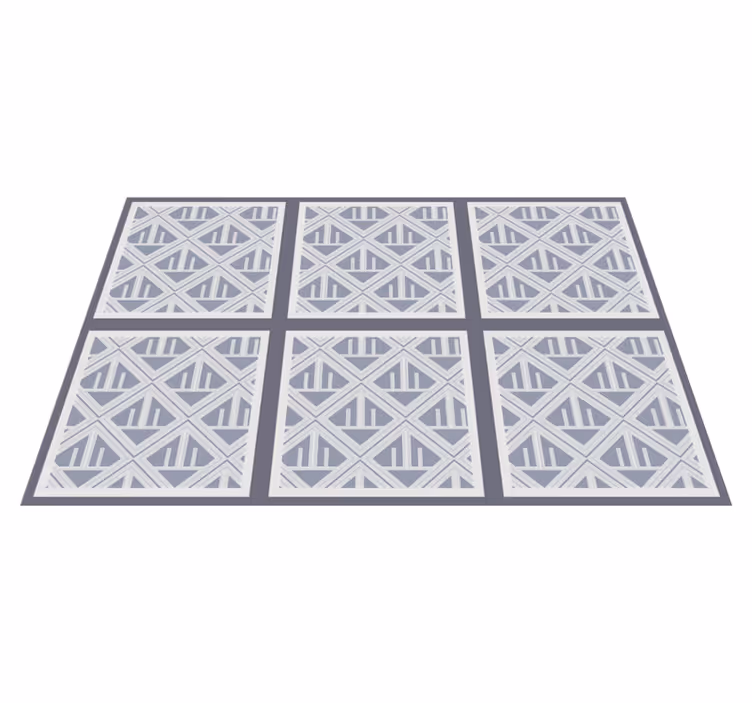 Geometrische patroonreeks vinyl tapijt geometrisch - TenStickers