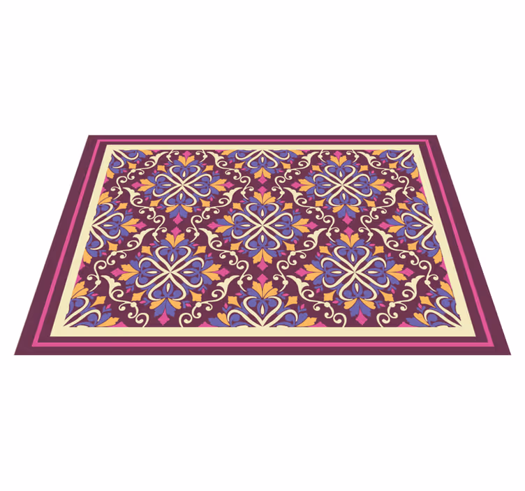 Sierlijk tegelpatroon vinyl tapijt geometrisch - TenStickers