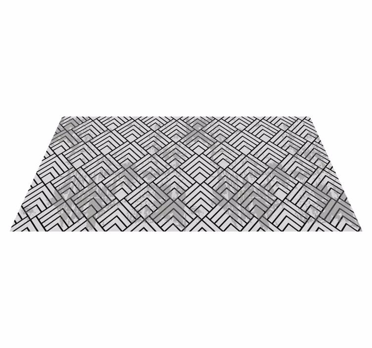 Geometrische chevron vinyl tapijt geometrisch - TenStickers