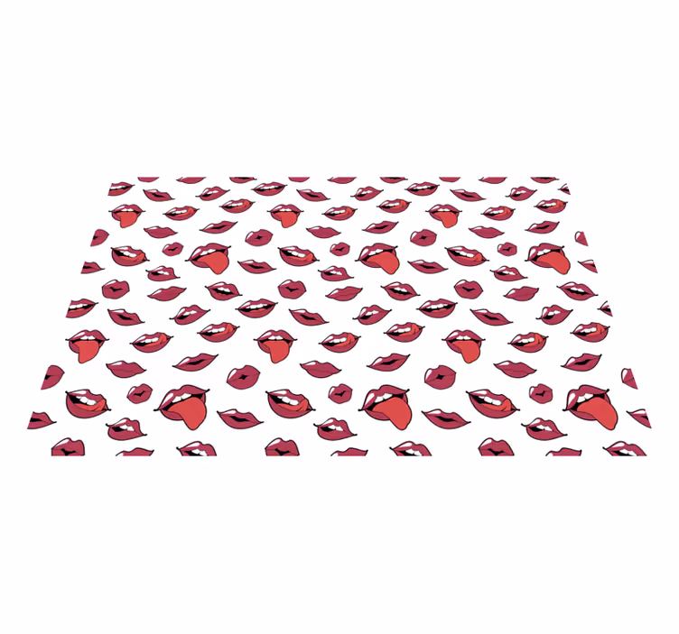 Pop-art lippen vinyl tapijt  - TenStickers