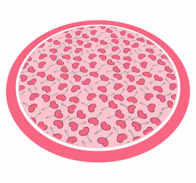 Kersenverrukkingscirkel vinyl tapijt baby - TenStickers