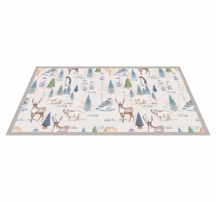Arctische dieren in het wild dieren vinyl tapijt - TenStickers