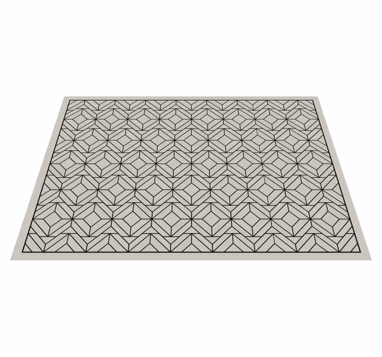 Geometrische badmat vinyl tapijt badkamer - TenStickers