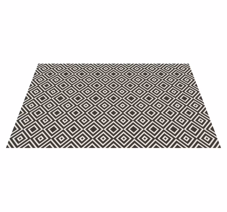Ruitvormig motief vinyl tapijt geometrisch - TenStickers