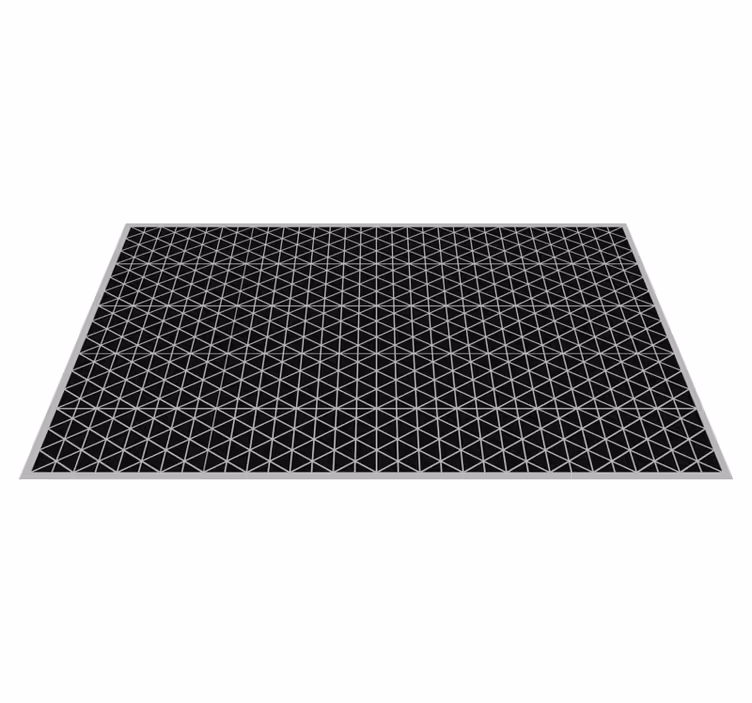Geometrische tapijten met grijs en zwart driehoekig patroon - TenStickers