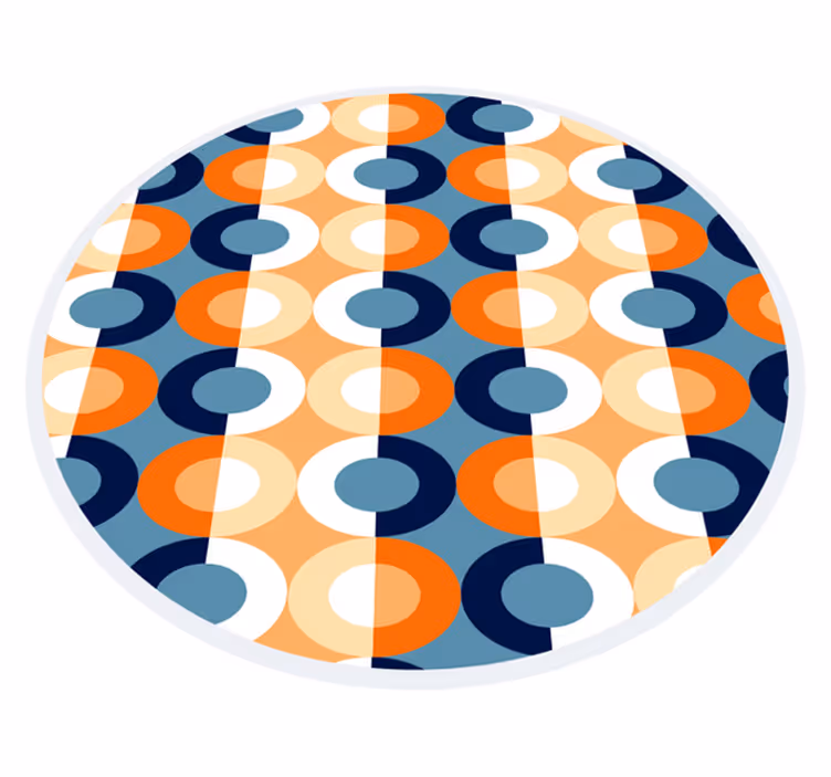 Circulaire geometrie vinyl tapijt  - TenStickers
