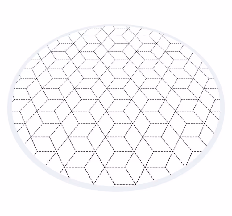 Vinyl tapijt geometrisch hexagonaal omtrekpatroon - TenStickers
