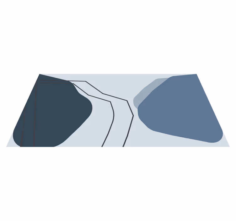 Abstracte contourlijnen vinyl tapijt geometrisch - TenStickers