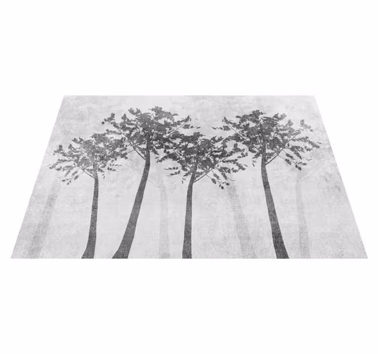 Bos silhouet vinyl tapijt natuur - TenStickers