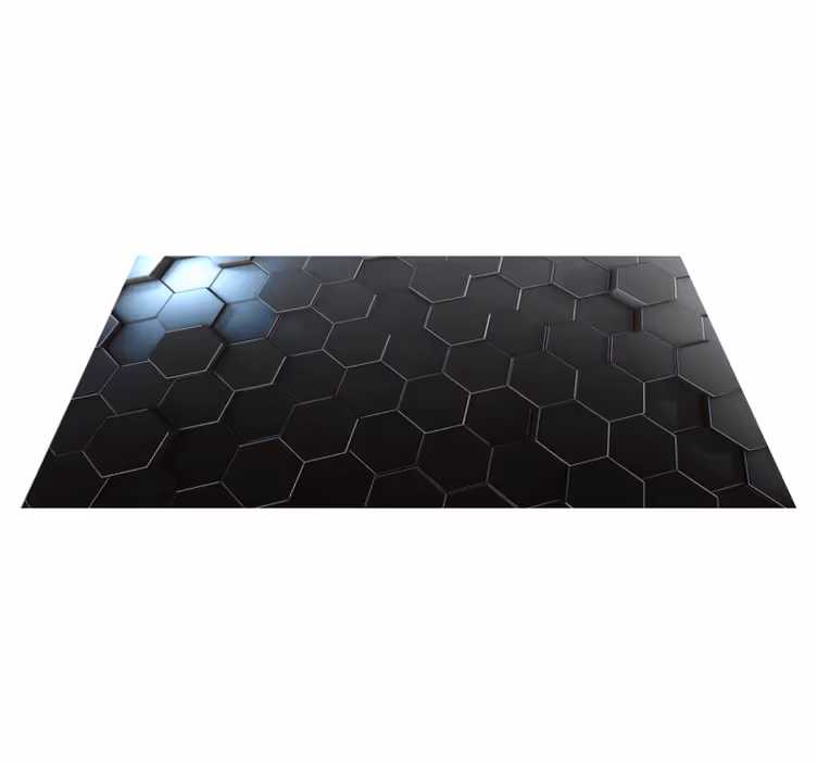 Zeshoekige verloop vinyl tapijt geometrisch - TenStickers
