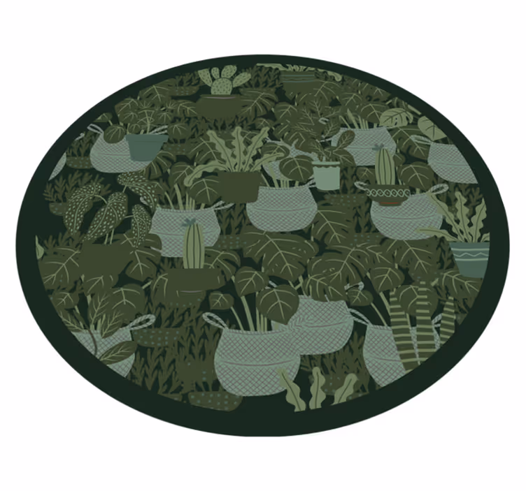 Botanische illustratie vinyl tapijt bloemen en planten - TenStickers