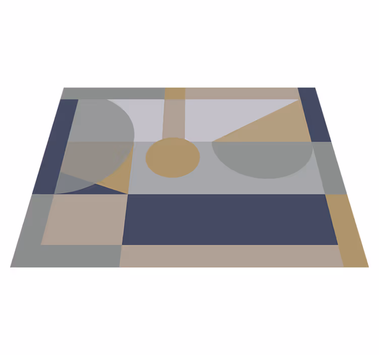 Abstracte geometrische vormen vinyl tapijt geometrisch - TenStickers