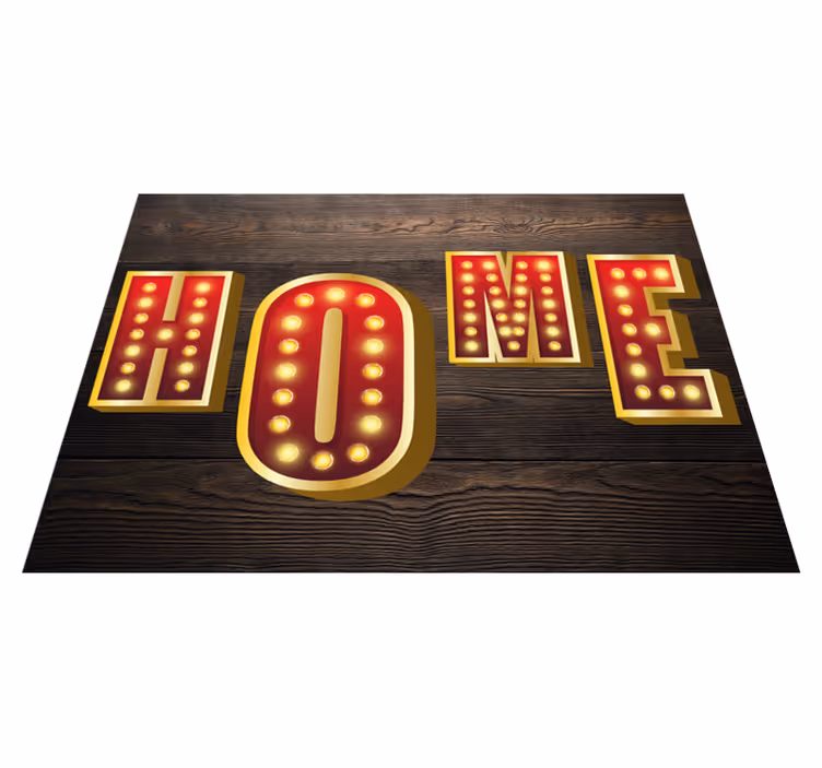 Verlicht huisbord Vinyl tapijt ontvangsthal - TenStickers