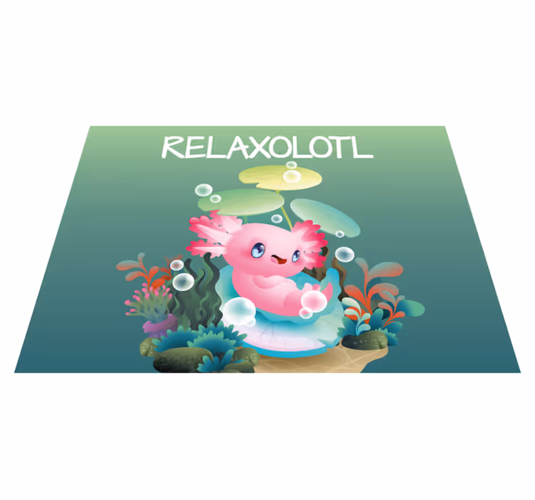 Relaxolotl-vijver vinyl tapijt meer kinderen - TenStickers