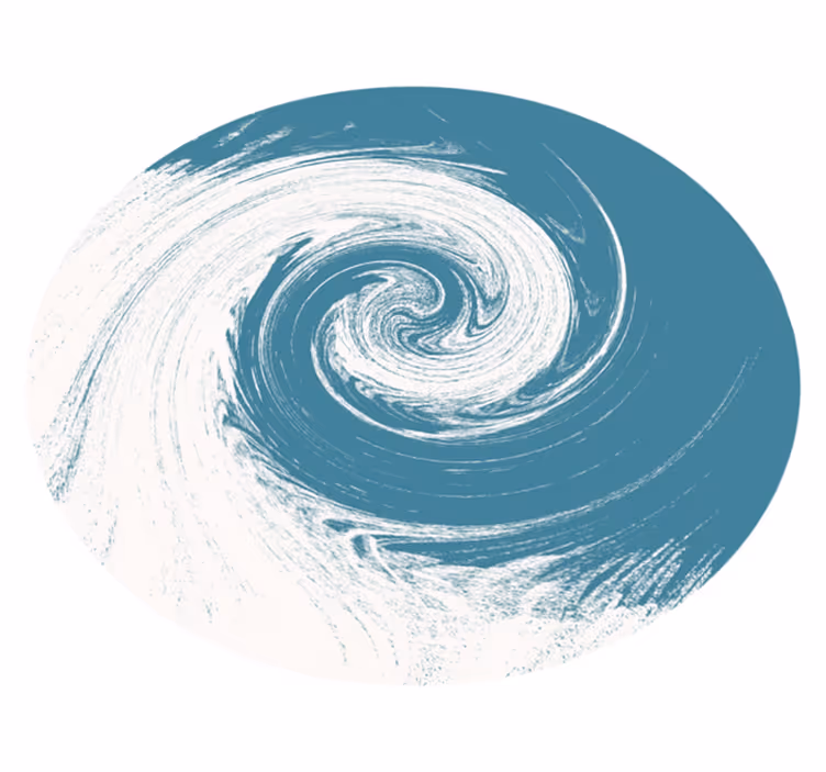 Zwierig Blauw Abstract Rond vinyl tapijt - TenStickers