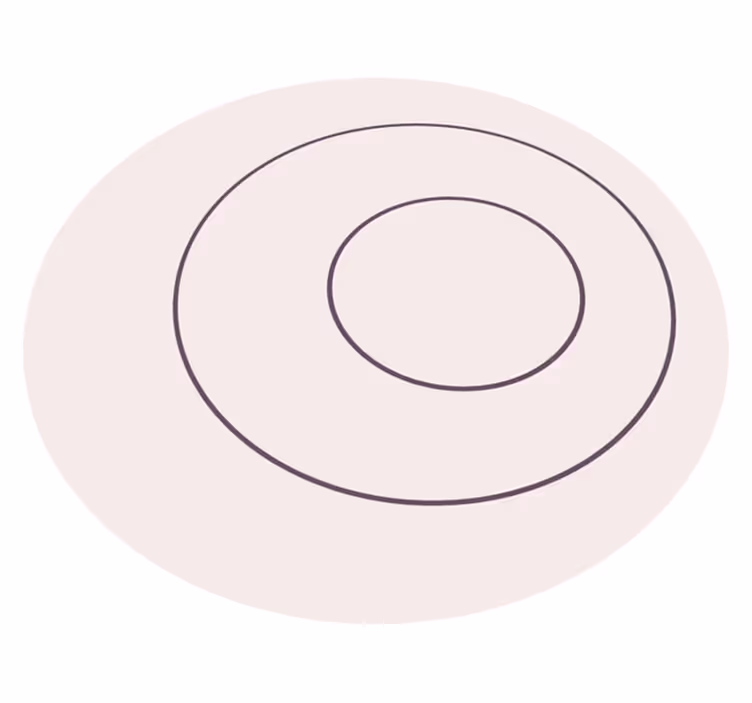 Minimalist cirkel ontwerp vinyl tapijt - TenStickers