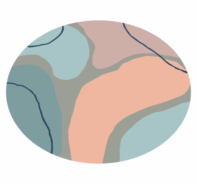 Abstract geometrische vormen minimalistisch vinyl tapijt - TenStickers