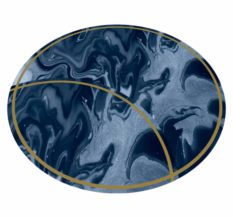 Abstract gemarmerd cirkelvormig ontwerp vinyl tapijt textuur - TenStickers