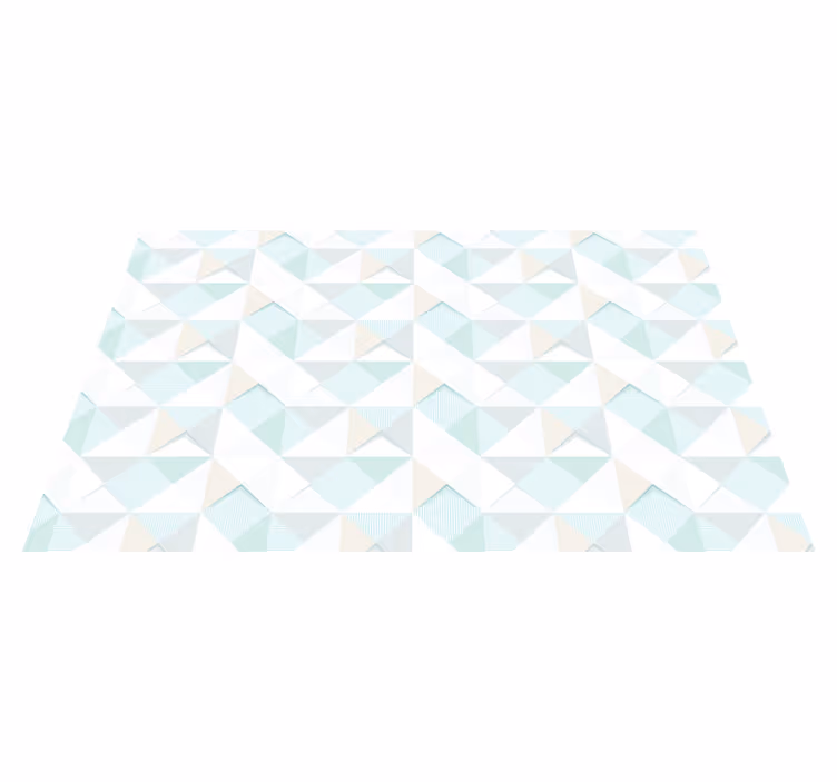 Pastel geometrische patroon vinyl vloerkleed - TenStickers