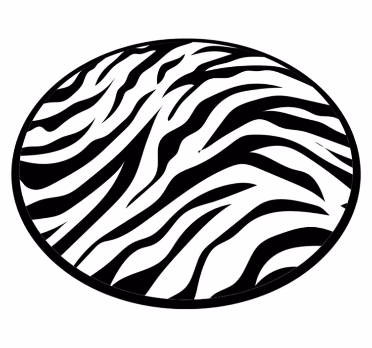 Zebra strepen ontwerp vinyl vloerkleed met dierenprint - TenStickers