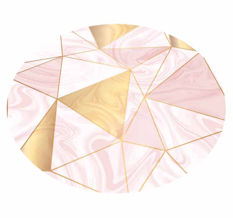 Geometrisch pastelmozaïek vinyl vloerkleed - TenStickers
