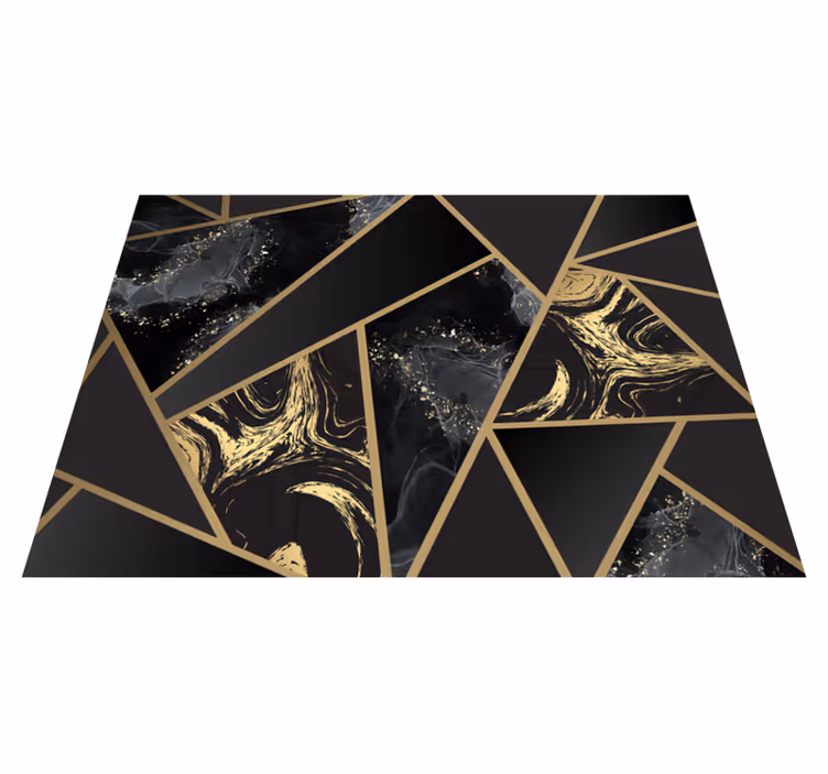 Geometrische marmeren vinyl vloerkleed  - TenStickers