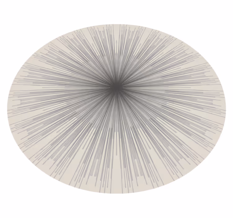 Geometrisch Burst Cirkelontwerp minimalistisch vinyl tapijt - TenStickers