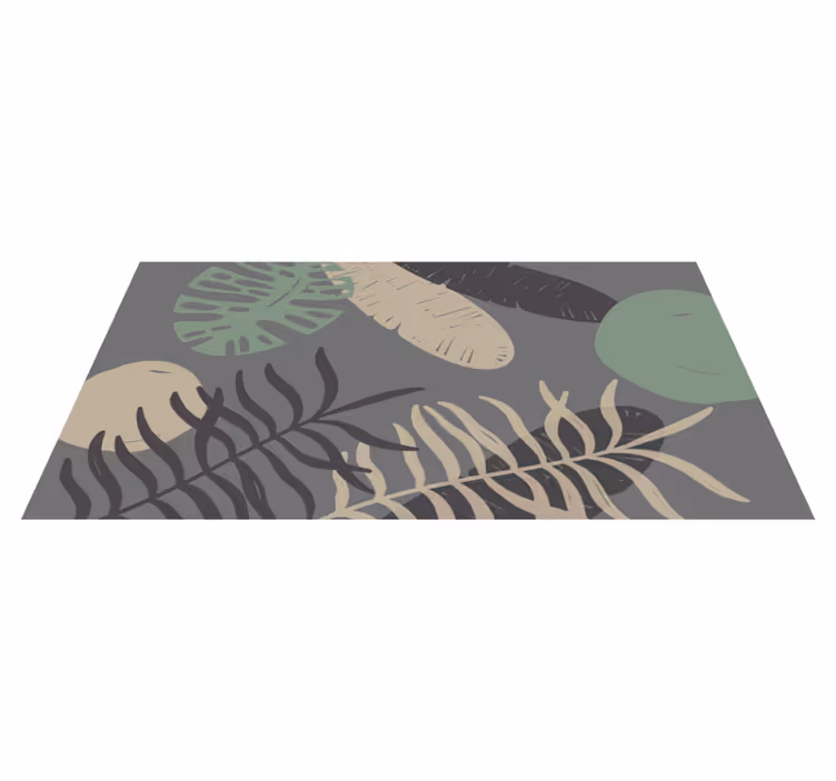 Botanisch Bladpatroon Ontwerp Vinyl vloerkleed - TenStickers
