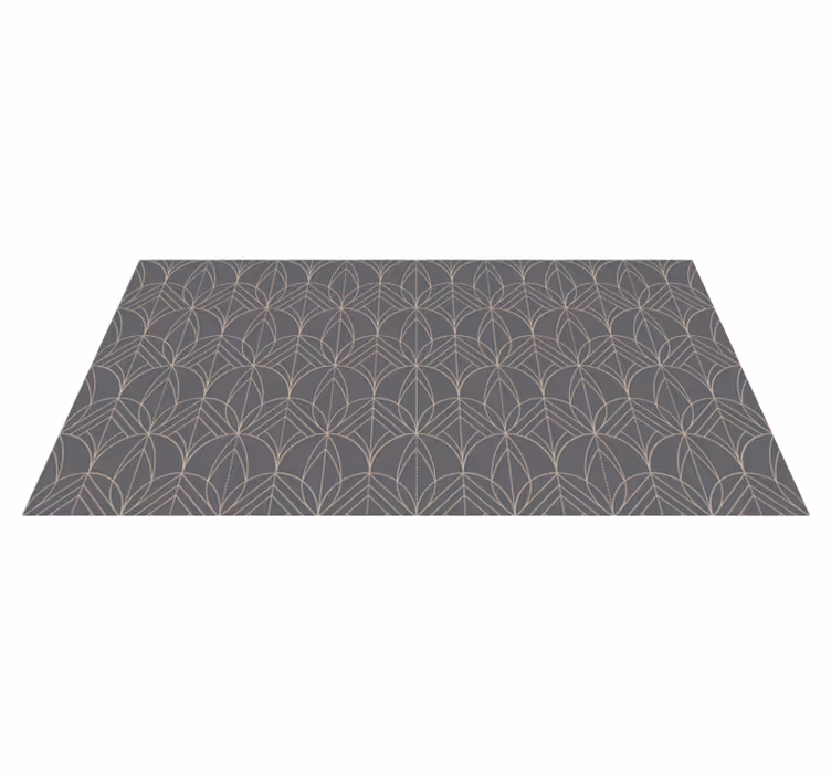 Geometrisch Grijs Patroon vinyl vloerkleed - TenStickers