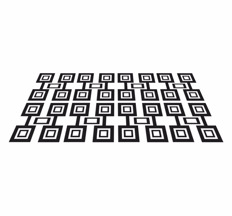 Geometrisch vierkante structuur vinyl tapijt geometrisch - TenStickers