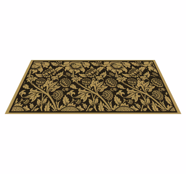 Botanisch Patroon Accent Vinyl tapijt Bloemen en planten - TenStickers
