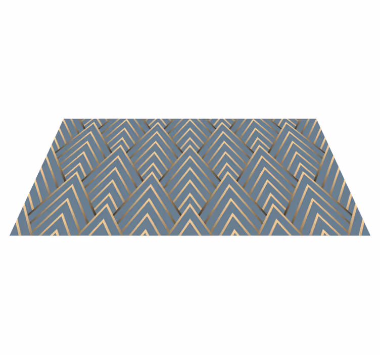 Geometrisch Chevron patroon vinyl vloerkleed - TenStickers
