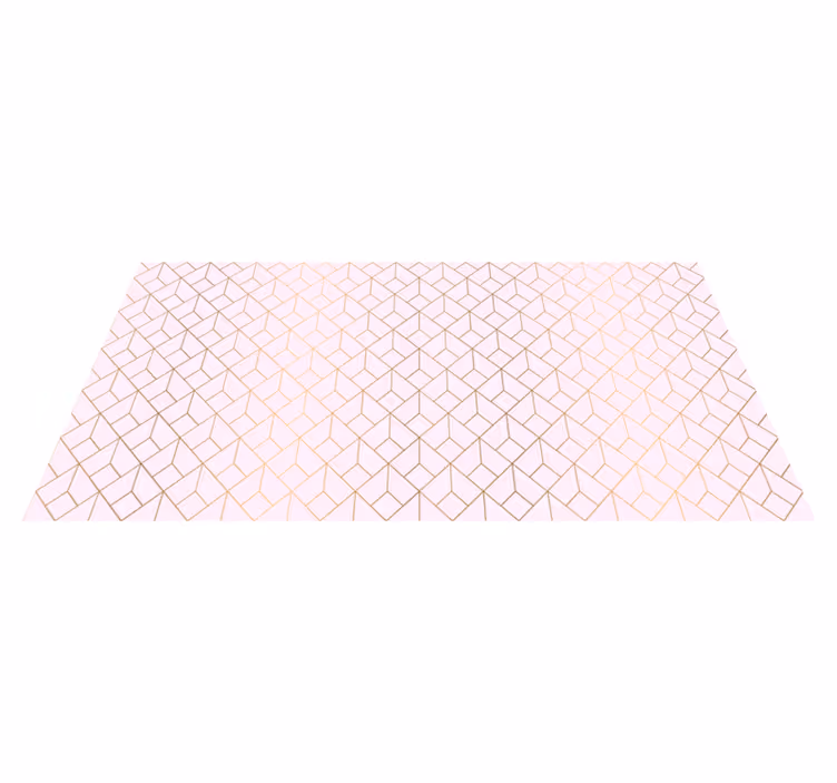 Geometrisch Kubuspatroon vinyl vloerkleed - TenStickers