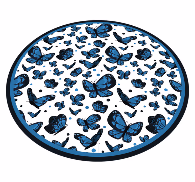 Vinyl vloerkleed blauwe vlinder - TenStickers