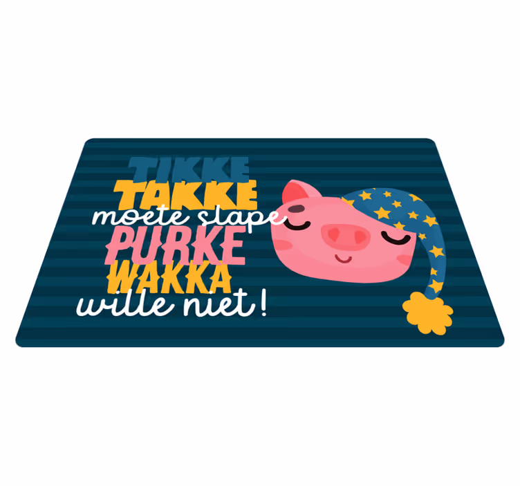 Vinyl vloerkleed baby slaapliedje Purk - TenStickers
