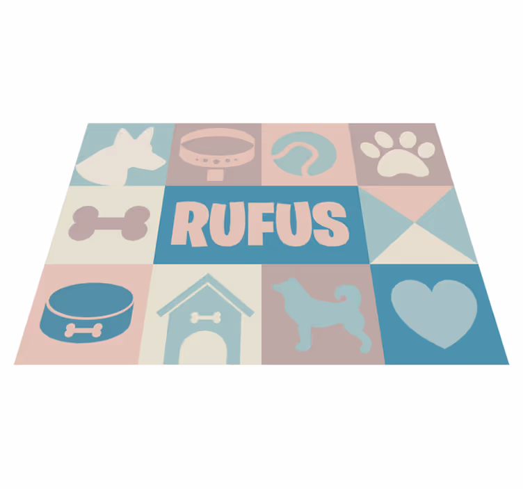 Vinyl tapijt honden gepersonaliseerd - TenStickers