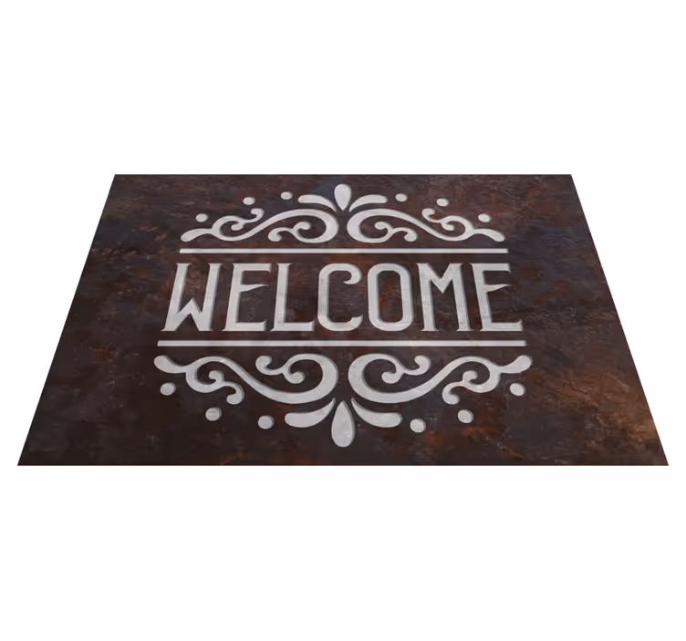 Industriele stijl welkom vinyl tapijt - TenStickers