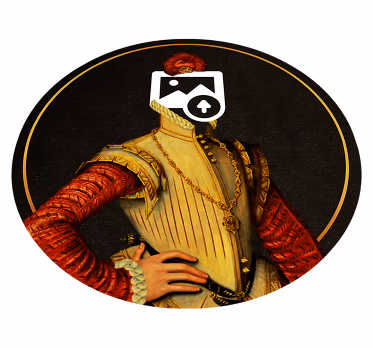 Vinyl vloerkleed aristocratische hond met foto - TenStickers