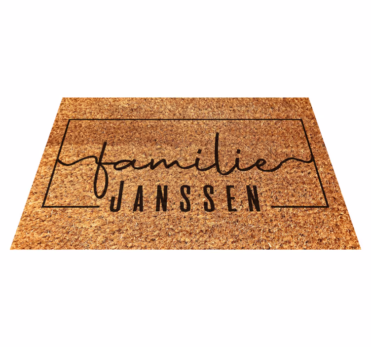 Gepersonaliseerd vinyl tapijt met familienaam - TenStickers