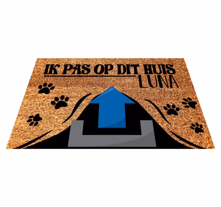 Gepersonaliseerde honden vinyl huismat - TenStickers