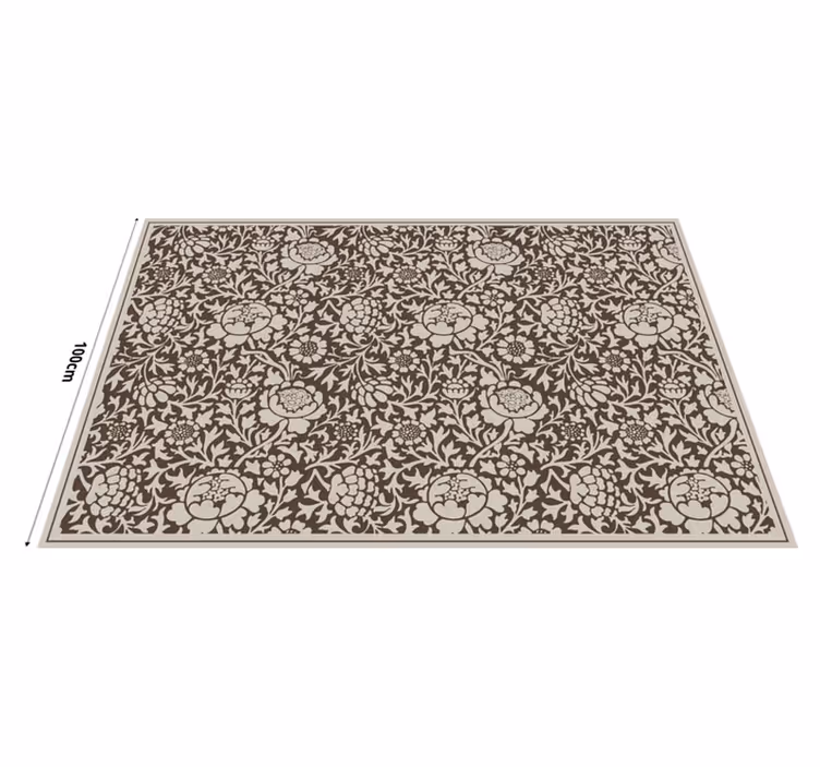 Vinyl tapijt vintage bloemen print - TenStickers