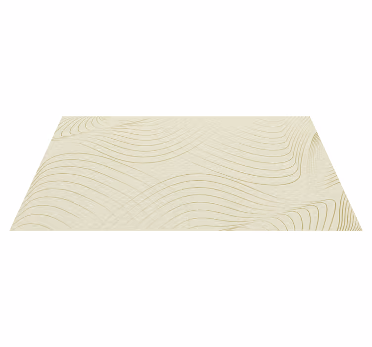 Vloeiende lijnkunst vinyl tapijt minimalistisch - TenStickers