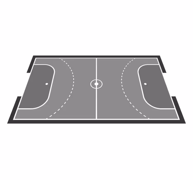 Ontwerp van handbalvelden vinyl tapijt spel - TenStickers