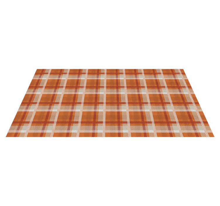 Geruit patroon warmte vinyl tapijt woonkamer - TenStickers