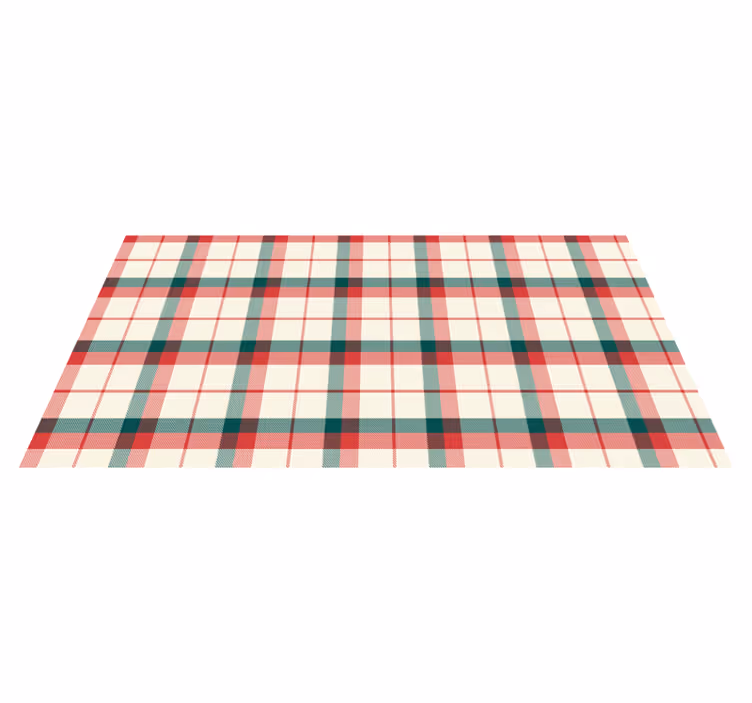 Vinyl tapijt kerst Tartan - TenStickers