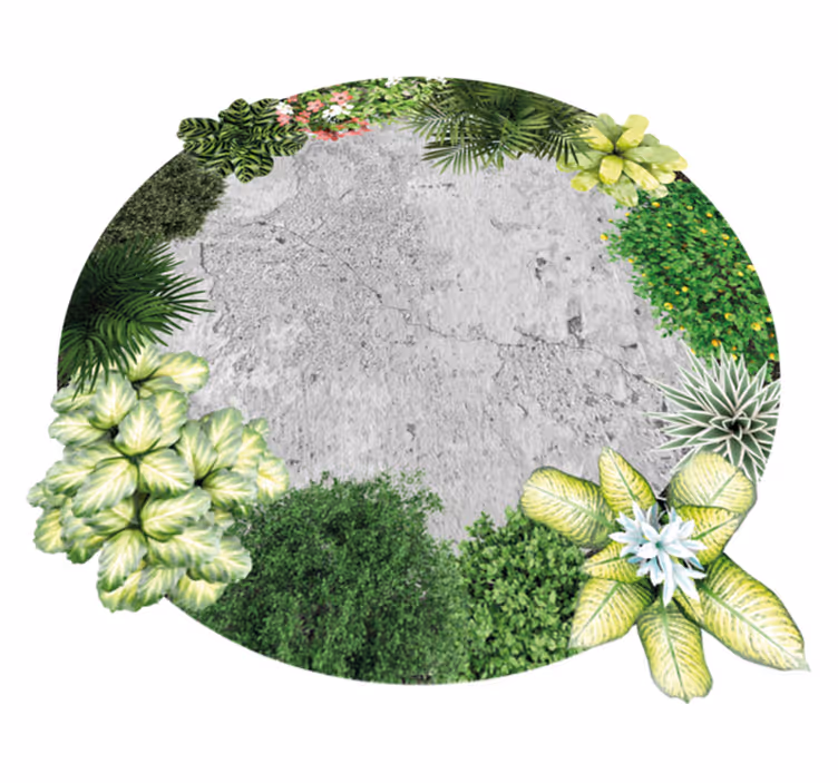 Vinyl tapijt cemment tuin - TenStickers