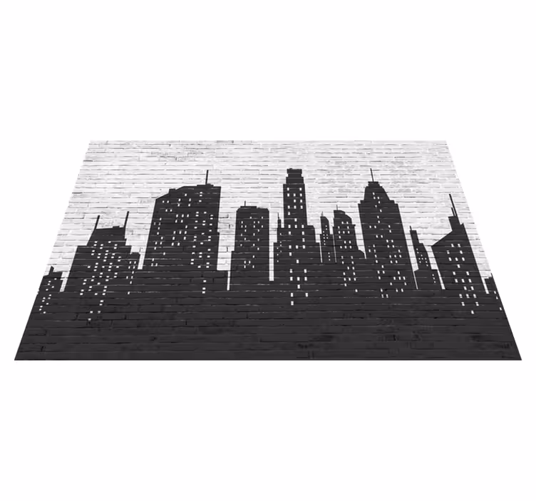 Skyline tapijt basktenen muur - TenStickers