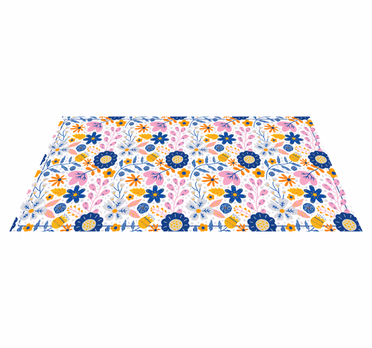 Lente bloemenpracht Natuur vinyl tapijt - TenStickers
