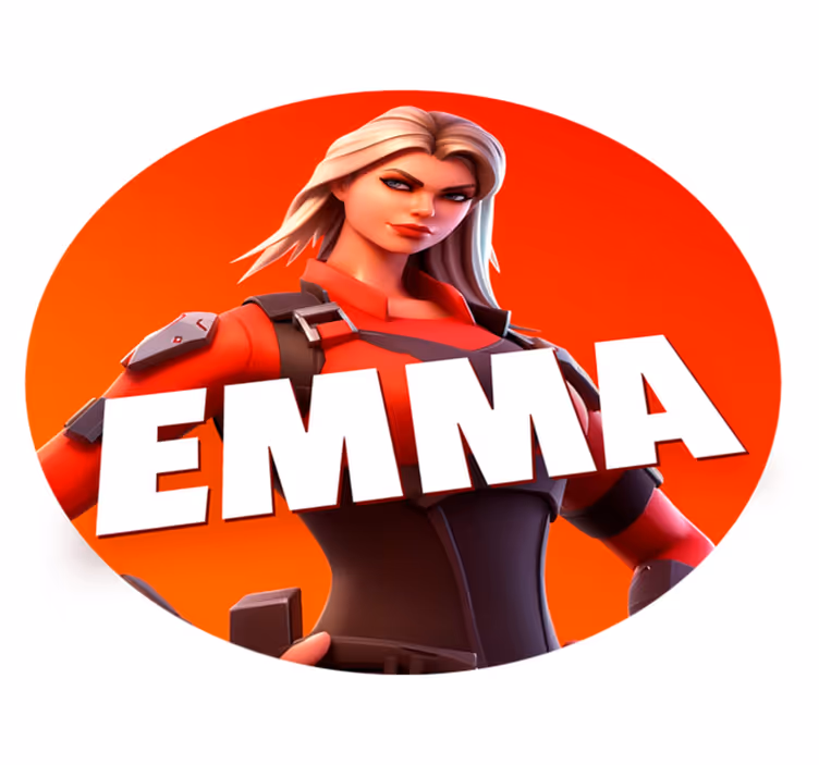 Vrouwelijk games karakter vinyl tapijt - TenStickers