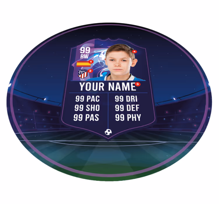Voetbalspeler kaart Jeugd vinyl tapijt - TenStickers